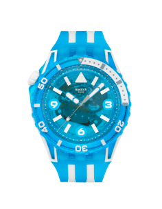 reloj unisex Swatch BLUE FIRE SSCU09S100 44mm 100m WR cuarzo