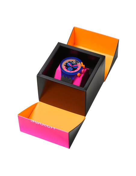 Reloj unisex SWATCH NEON PARTY TO THE MAX SB06N102 47mm 30m WR cuarzo
