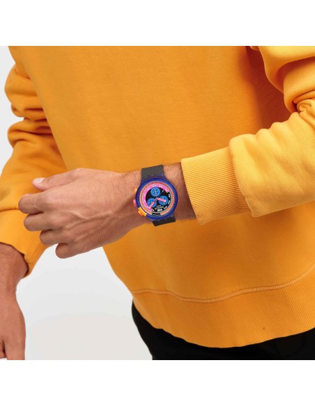 Reloj unisex SWATCH NEON PARTY TO THE MAX SB06N102 47mm 30m WR cuarzo