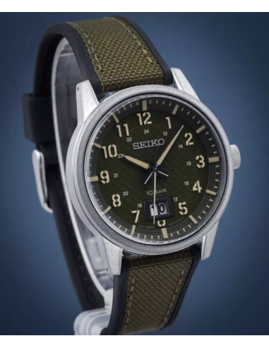 Seiko Neosport SUR323P1 40,7mm 100m WR correa nylon + silicona
