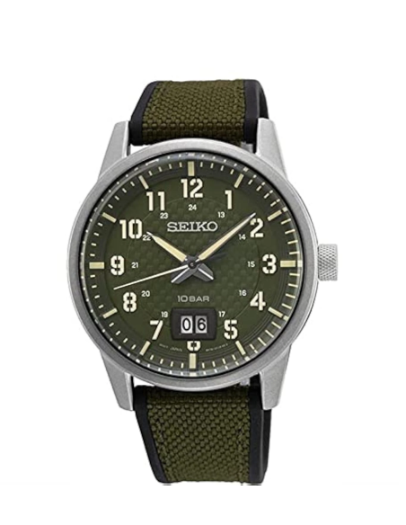 Seiko Neosport SUR323P1 40,7mm 100m WR correa nylon + silicona