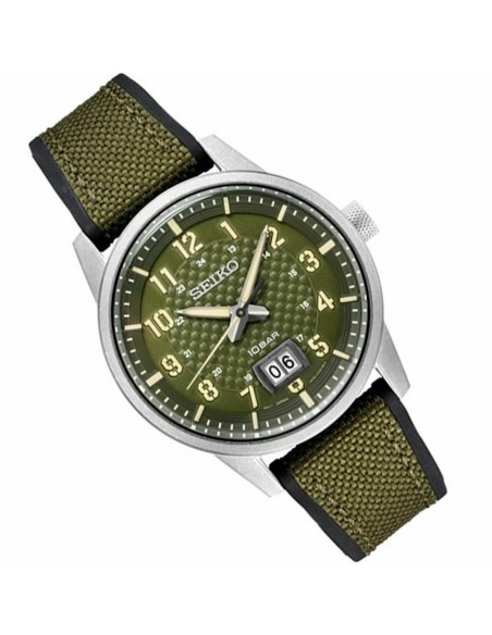 Seiko Neosport SUR323P1 40,7mm 100m WR correa nylon + silicona