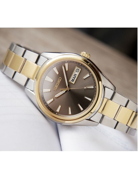 unisex Seiko NeoClassic SUR348P1 36mm 100m WR cristal de zafiro