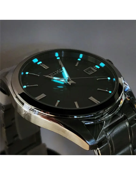 reloj cuarzo hombre Seiko SUR527P1 40.2mm cristal de zafiro 100m WR correa de acero