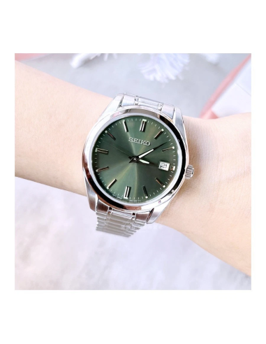 reloj cuarzo hombre Seiko SUR527P1 40.2mm cristal de zafiro 100m WR correa de acero