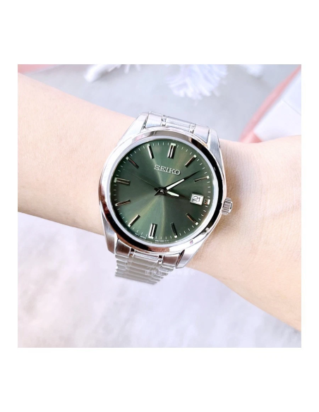 reloj cuarzo hombre Seiko SUR527P1 40.2mm cristal de zafiro 100m WR correa de acero