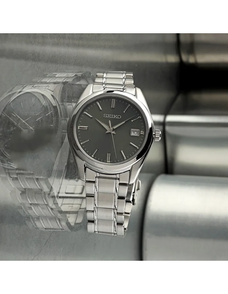 reloj cuarzo hombre Seiko SUR527P1 40.2mm cristal de zafiro 100m WR correa de acero