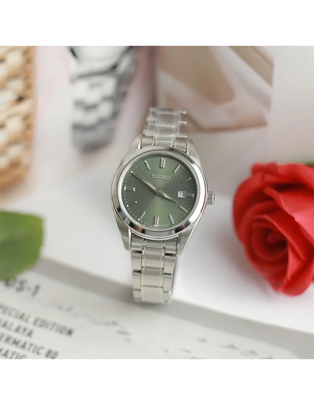 reloj cuarzo hombre Seiko SUR527P1 40.2mm cristal de zafiro 100m WR correa de acero