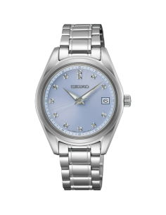 reloj mujer Seiko Diamonds SUR581P1 32mm cristal de zafiro 100m WR correa de acero
