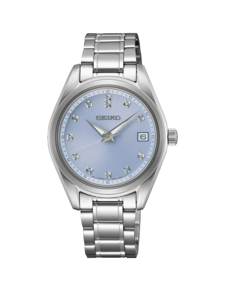 reloj mujer Seiko Diamonds SUR581P1 32mm cristal de zafiro 100m WR correa de acero