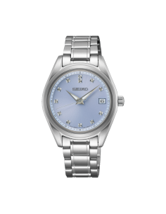 reloj mujer Seiko Diamonds SUR581P1 32mm cristal de zafiro 100m WR correa de acero 2