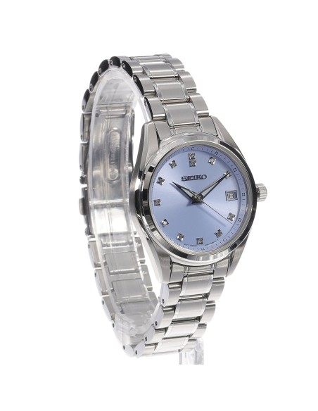 reloj mujer Seiko Diamonds SUR581P1 32mm cristal de zafiro 100m WR correa de acero