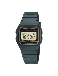 digital unisex retro Casio F-91WG-9QJH "Black & Gold" Edition JDM