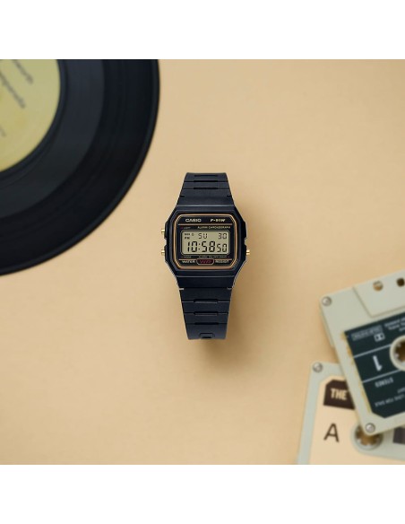 digital unisex retro Casio F-91WG-9QJH "Black & Gold" Edition JDM