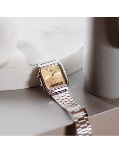 unisex digital retro Casio Edgy AQ-230-4A 38.8 × 29.8 × 8.1 mm Hora Dual