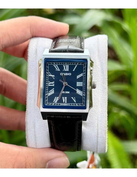 Reloj cuarzo clásico hombre Casio MTP-B190L-2B 41 × 31.5 × 8.1 mm correa de cuero