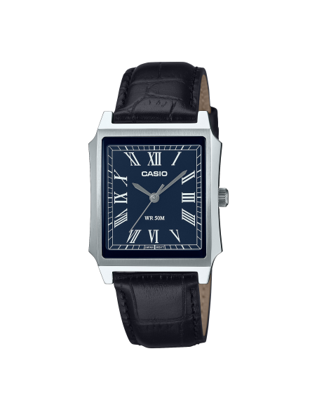 Reloj cuarzo clásico hombre Casio MTP-B190L-2B 41 × 31.5 × 8.1 mm correa de cuero