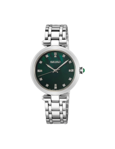 cuarzo mujer Seiko Diamonds SRZ535P1 30mm 50m WR Esfera de nácar