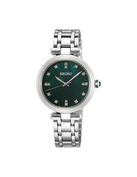 cuarzo mujer Seiko Diamonds SRZ535P1 30mm 50m WR Esfera de nácar