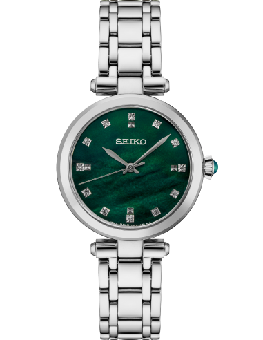 cuarzo mujer Seiko Diamonds SRZ535P1 30mm 50m WR Esfera de nácar