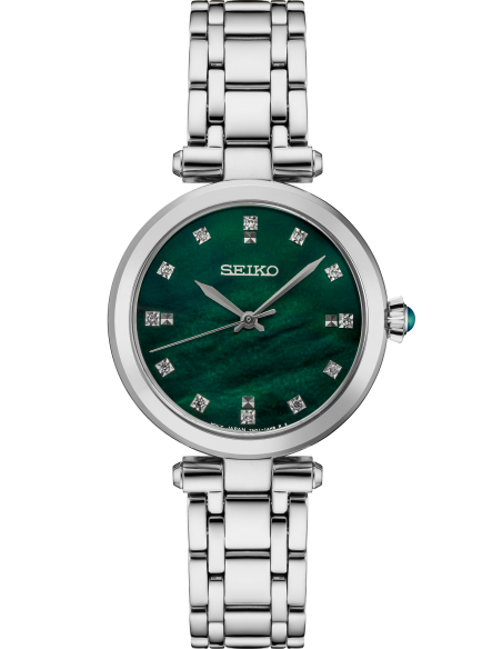 cuarzo mujer Seiko Diamonds SRZ535P1 30mm 50m WR Esfera de nácar