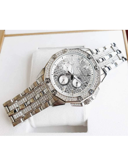reloj hombre Bulova Swarovski Crystal 96C134 42mm correa de acero 30m WR