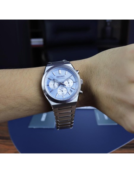 cronógrafo hombre Seiko Chronograph SSB459P1 40mm cristal de zafiro