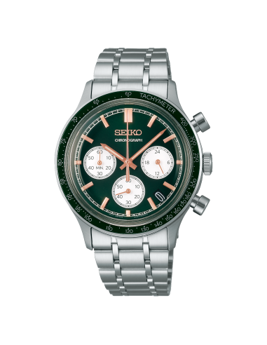 Seiko Chronograph Reverse Green Panda SSB481P1 38.7mm