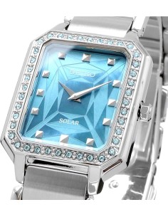 reloj mujer solar Seiko Crystals SUP451P1 25mm correa de acero