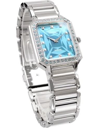 reloj mujer solar Seiko Crystals SUP451P1 25mm correa de acero