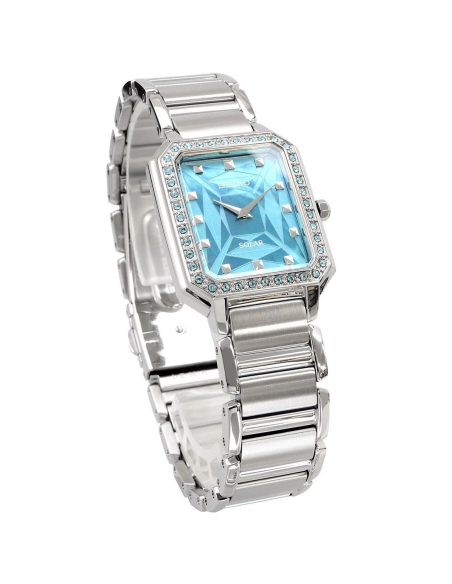 reloj mujer solar Seiko Crystals SUP451P1 25mm correa de acero