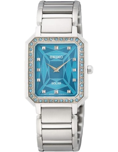 reloj mujer solar Seiko Crystals SUP451P1 25mm correa de acero