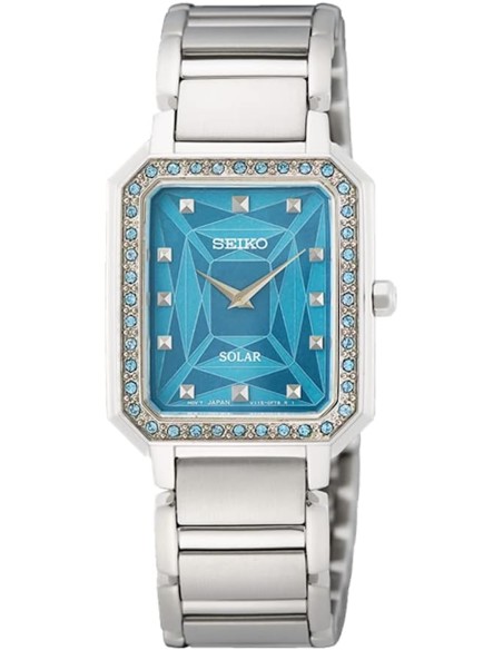 reloj mujer solar Seiko Crystals SUP451P1 25mm correa de acero