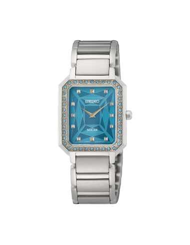reloj mujer solar Seiko Crystals SUP451P1 25mm correa de acero