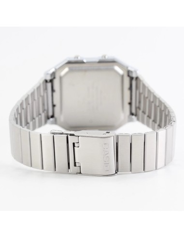 reloj unisex Casio Retro Future A130WE-7A   40.5 × 33.9 × 9 mm  Hora Mundial Pantalla LCD con reloj analógico
