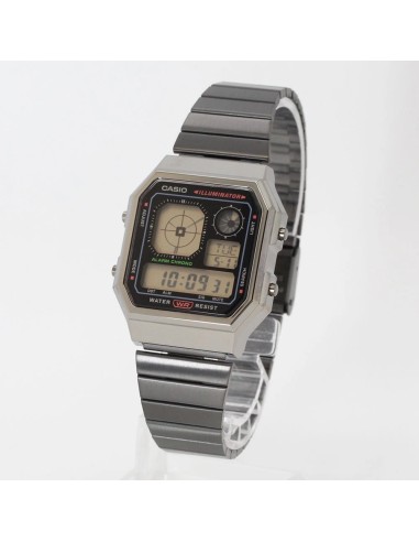 unisex Casio Retro Future A130WEGG-1A Baño de Iones   40.5 × 33.9 × 9 mm