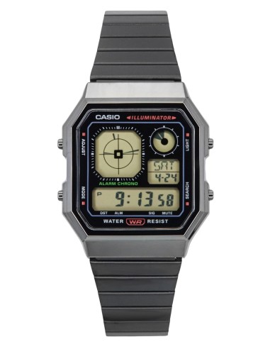 unisex Casio Retro Future A130WEGG-1A Baño de Iones   40.5 × 33.9 × 9 mm