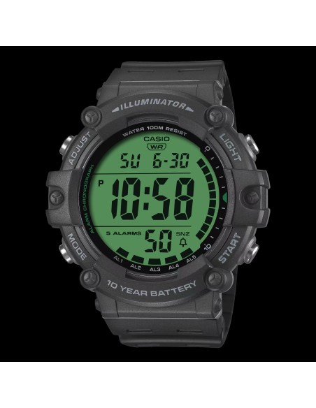 Casio Sports AE-1500WHC-1AV 54.4 × 51.3 × 15.8 mm 100m WR 5 alarmas 10 años