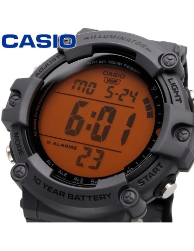Casio Sports AE-1500WHC-8AV  54.4 × 51.3 × 15.8 mm 100m WR 5 alarmas 10 años