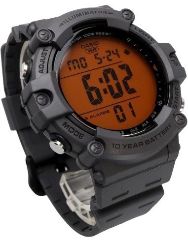 Casio Sports AE-1500WHC-8AV  54.4 × 51.3 × 15.8 mm 100m WR 5 alarmas 10 años