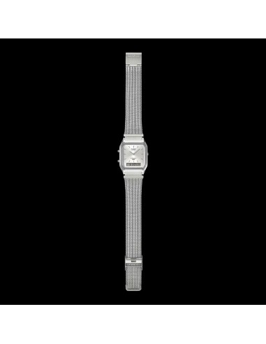 reloj digital analógico Casio Edgy AQ-230EM-7A  38.8 × 29.8 × 8.1 correa de acero de malla autoajustable