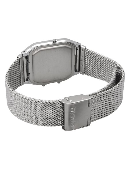 reloj digital analógico Casio Edgy AQ-230EM-7A  38.8 × 29.8 × 8.1 correa de acero de malla autoajustable