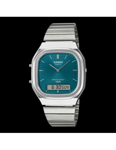 Reloj analógico digital Casio Classic AQ-240E-3A 40.9 × 35.8 × 8.1 mm Hora Dual Correa autoajustable