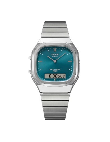 Reloj analógico digital Casio Classic AQ-240E-3A 40.9 × 35.8 × 8.1 mm Hora Dual Correa autoajustable