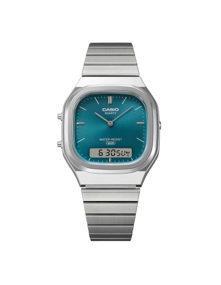 Reloj analógico digital Casio Classic AQ-240E-3A 40.9 × 35.8 × 8.1 mm Hora Dual Correa autoajustable