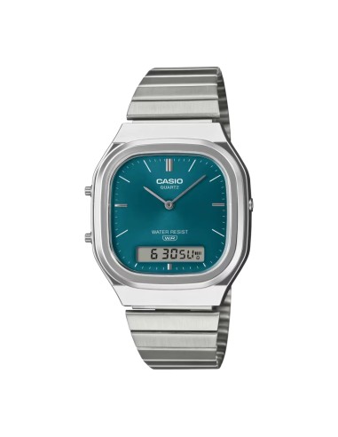 Reloj analógico digital Casio Classic AQ-240E-3A 40.9 × 35.8 × 8.1 mm Hora Dual Correa autoajustable