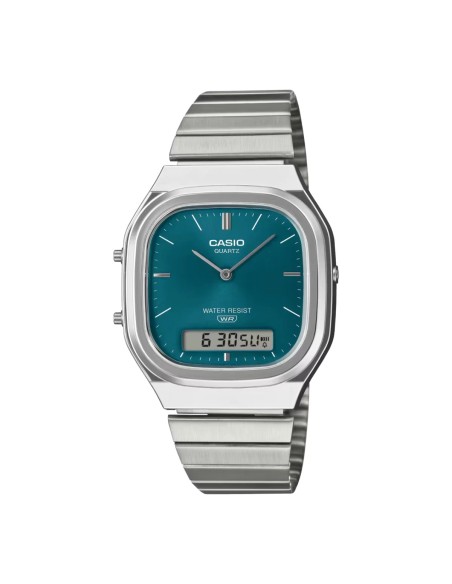 Reloj analógico digital Casio Classic AQ-240E-3A 40.9 × 35.8 × 8.1 mm Hora Dual Correa autoajustable