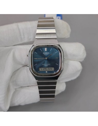Reloj analógico digital Casio Classic AQ-240E-3A 40.9 × 35.8 × 8.1 mm Hora Dual Correa autoajustable