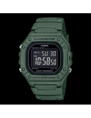 reloj deportivo hombre Casio Sports W-218H-3BV  44.4 × 43.2 × 10.8 mm 50m WR 7 años batería