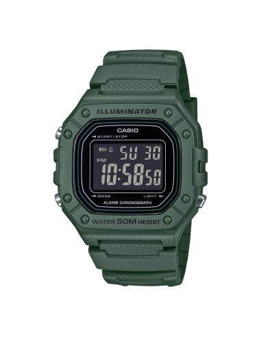 reloj deportivo hombre Casio Sports W-218H-3BV  44.4 × 43.2 × 10.8 mm 50m WR 7 años batería